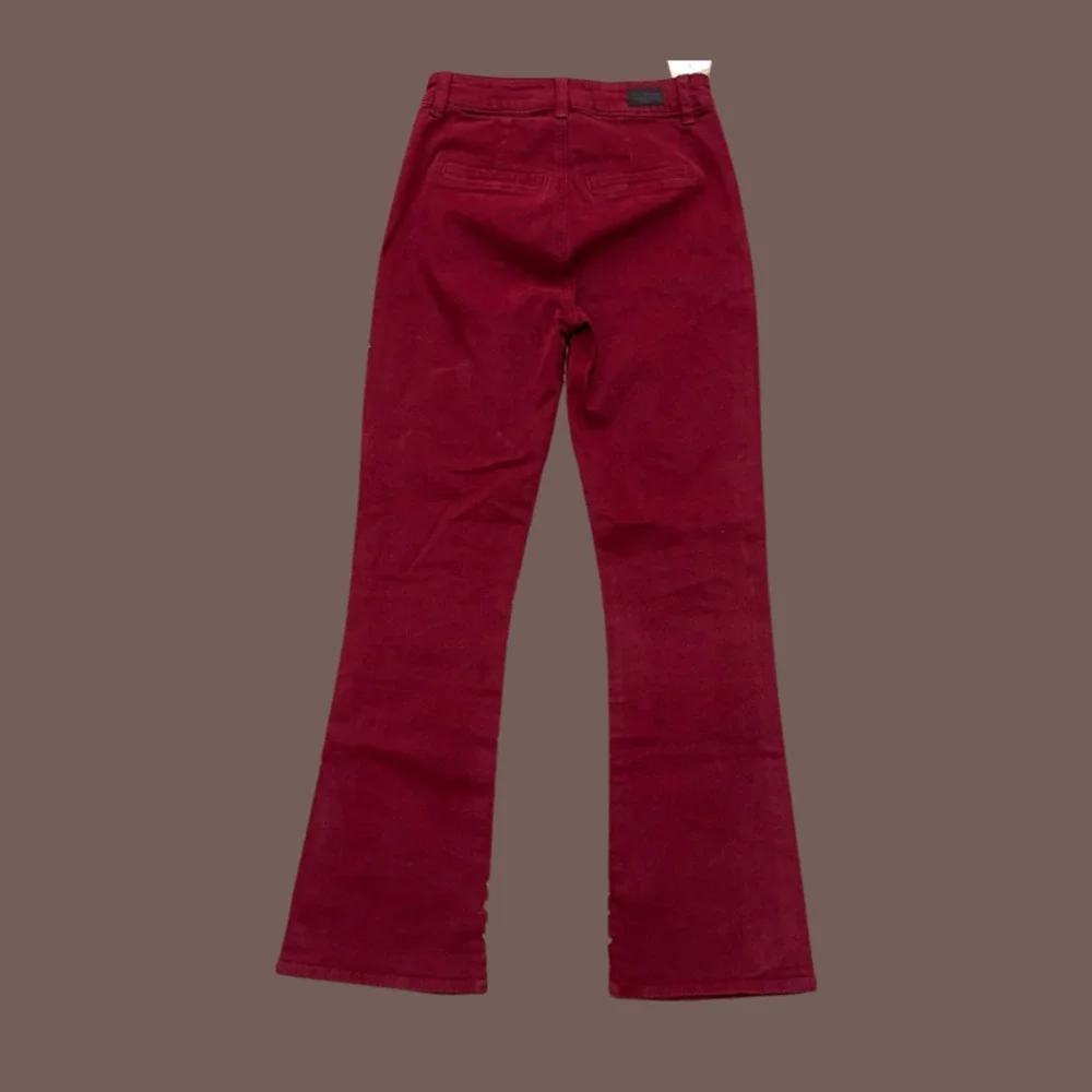 Paige Claudine Flare Jeans | Burgundy | Size 25 | Vintage-Inspired